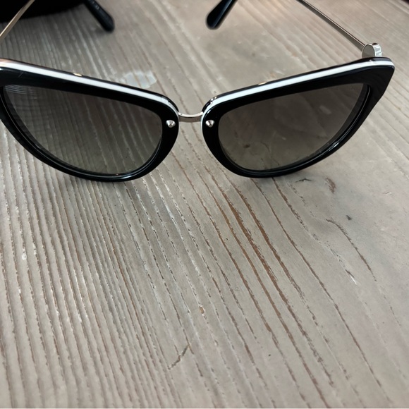Michael Kors Cat-Eye Black Silver Sunglasses - Picture 1 of 5